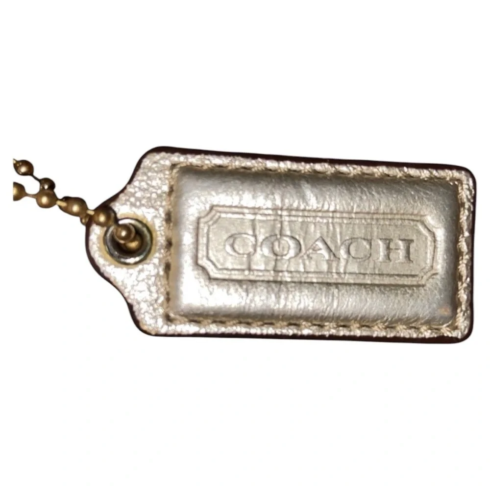 Coach “Julia” Crossbody Silver Metallic Monogram Purse Refurbished 8.5x7.5 - Picture 6 of 11